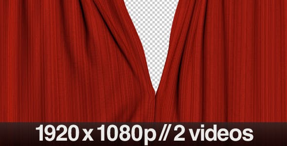 Realistic Red Curtains Opening Series of 2 - Videohive Download 158651