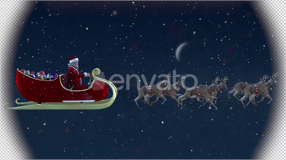 Realistic santa claus and deers Videohive 29589232 Motion Graphics Image 1