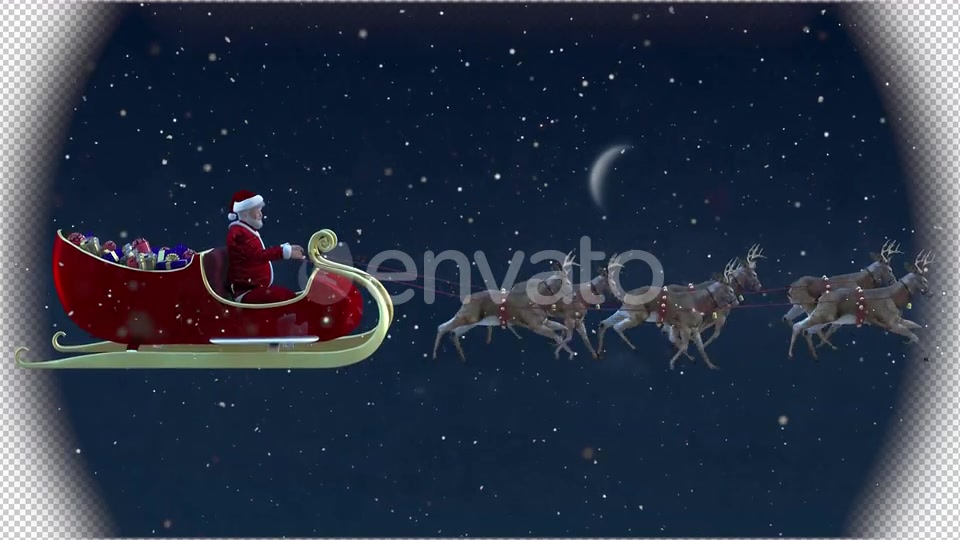 Realistic santa claus and deers Videohive 29589232 Motion Graphics Image 3