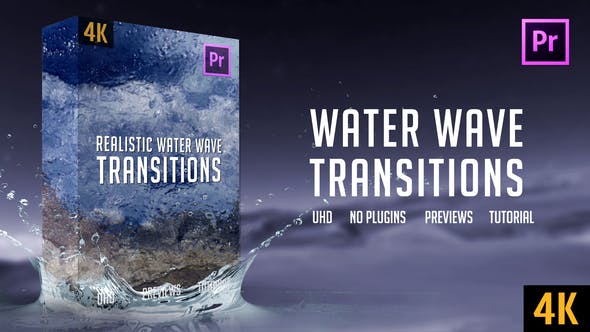 Realistic Water Wave Transitions | 4K - 25479030 Download Videohive