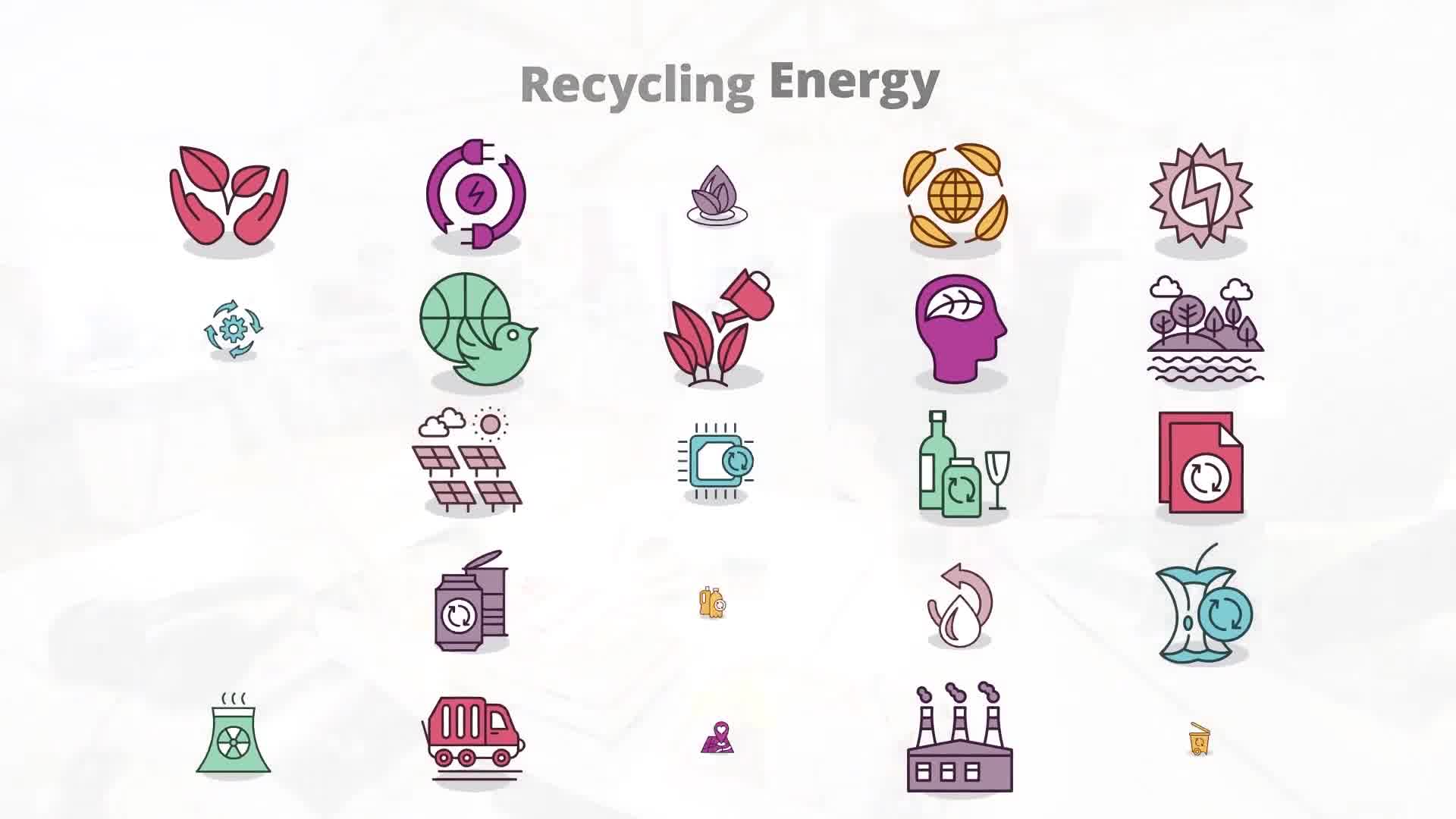 Recycling Energy – Flat Animation Icons (MOGRT) Videohive 23662330 Premiere Pro Image 11