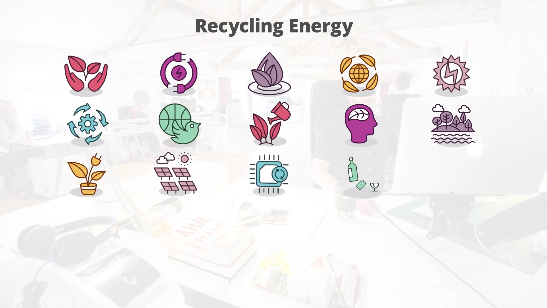 Recycling Energy – Flat Animation Icons (MOGRT) Videohive 23662330 Premiere Pro Image 6