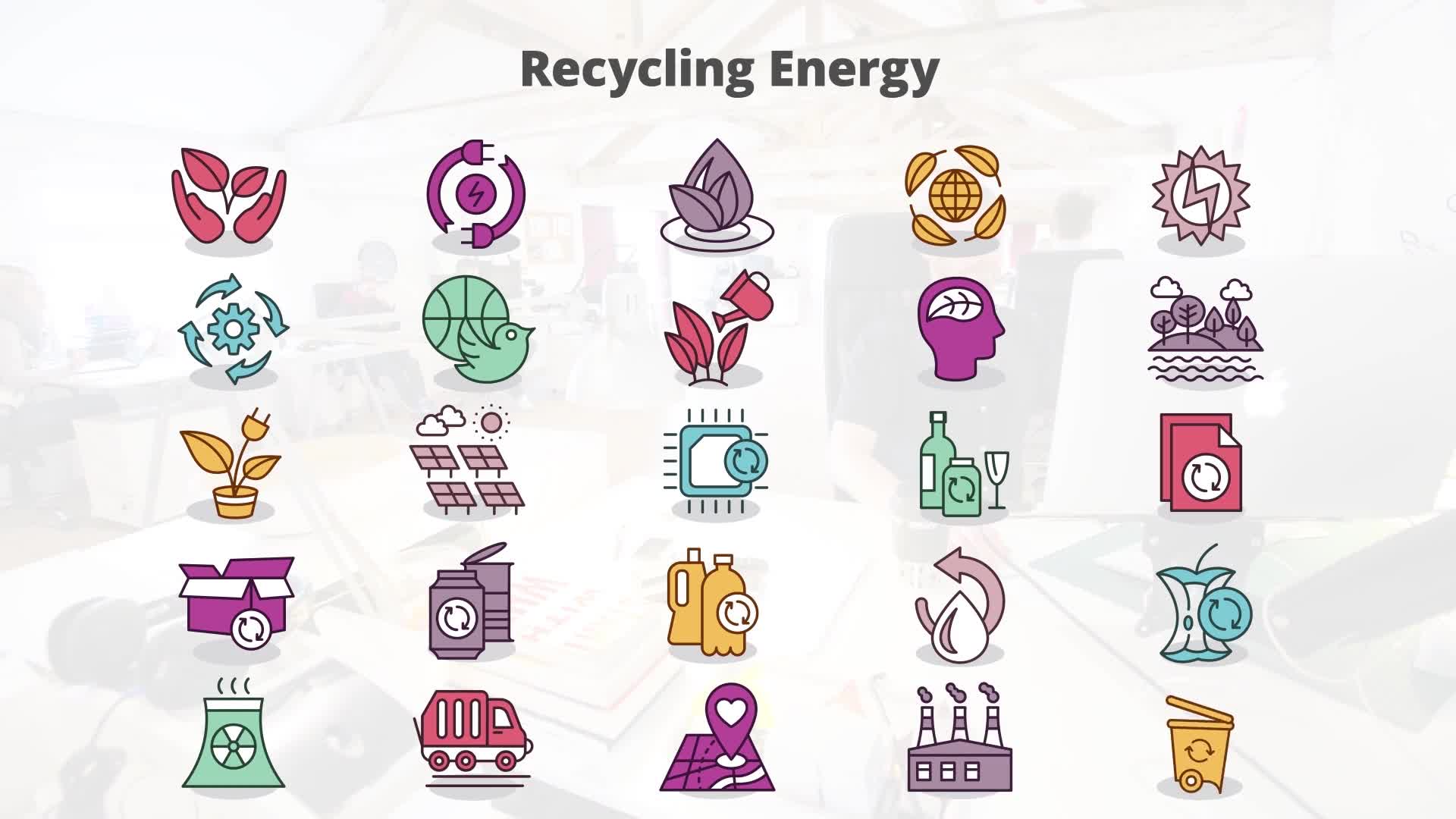 Recycling Energy – Flat Animation Icons (MOGRT) Videohive 23662330 Premiere Pro Image 9