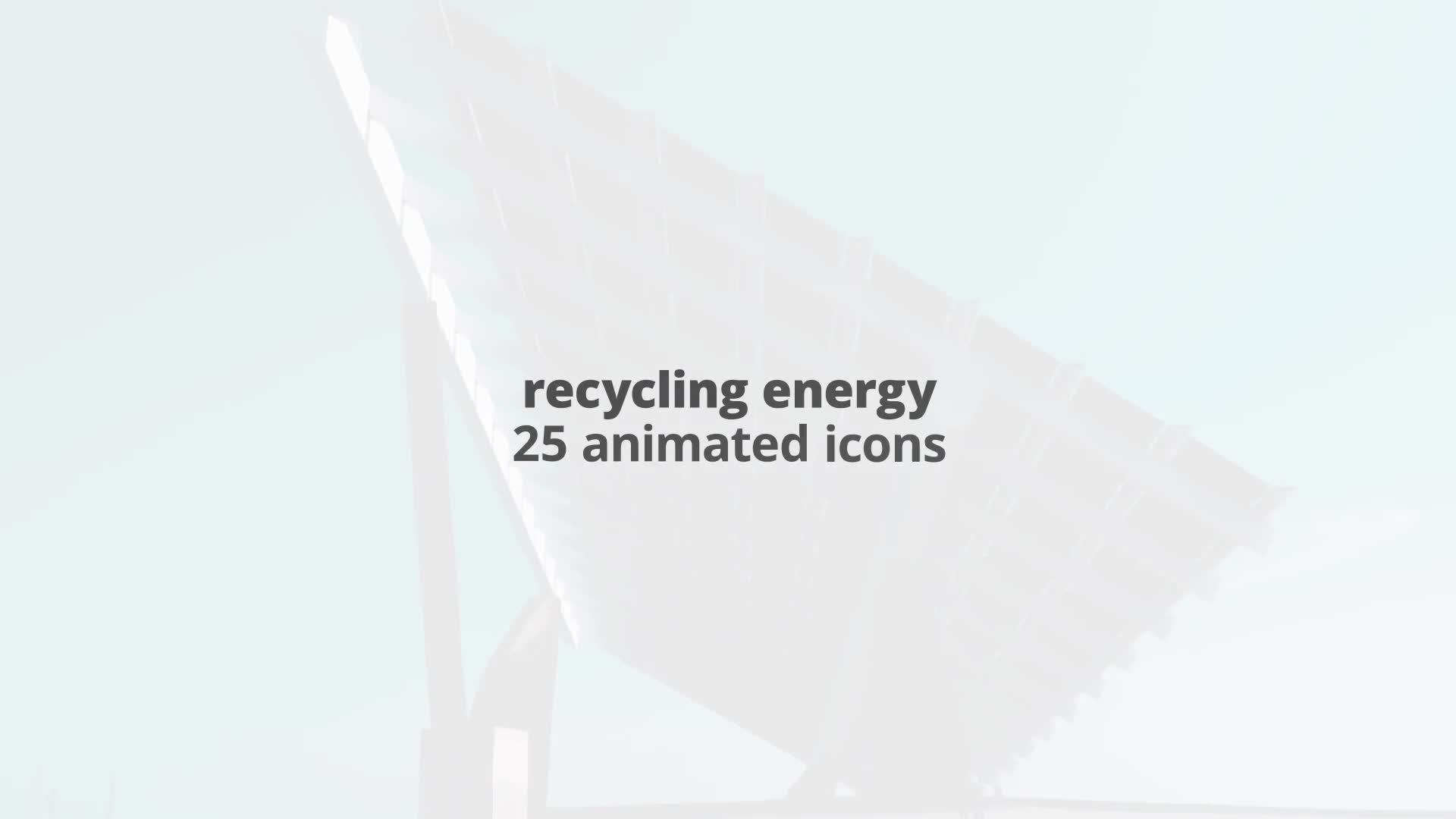 Recycling Energy – Thin Line Icons Videohive 23595963 After Effects Image 1