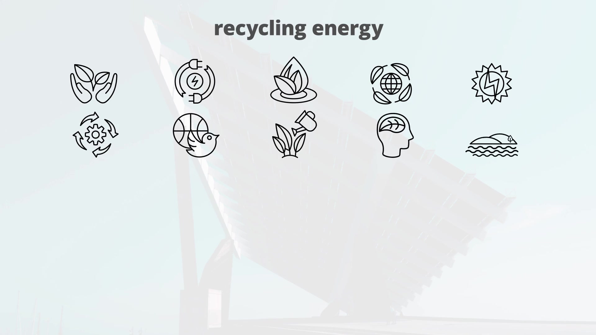 Recycling Energy – Thin Line Icons Videohive 23595963 After Effects Image 5