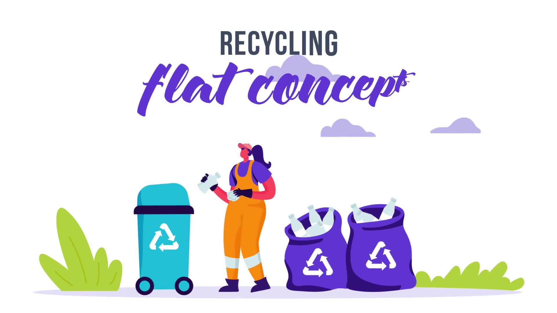 Recycling Flat Concept Videohive 33032375 After Effects Image 1