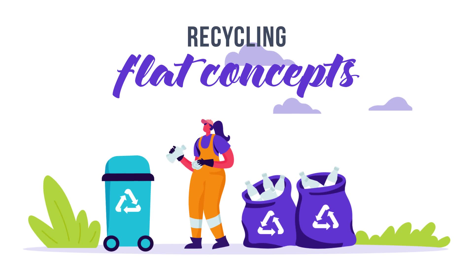 Recycling Flat Concept Videohive 33032375 After Effects Image 2