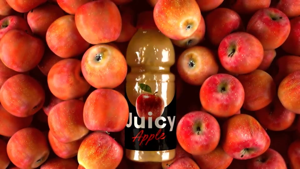 Red Apple Juice Bottle Label Mockup Videohive 32810586 After Effects Image 3