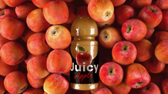 Red Apple Juice Bottle Label Mockup - 32810586 Videohive Download