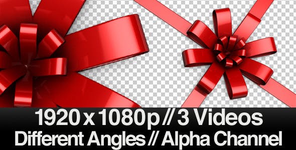 Red Ribbon Across the Screen Series of 3 + Alpha - Videohive 784973 Download