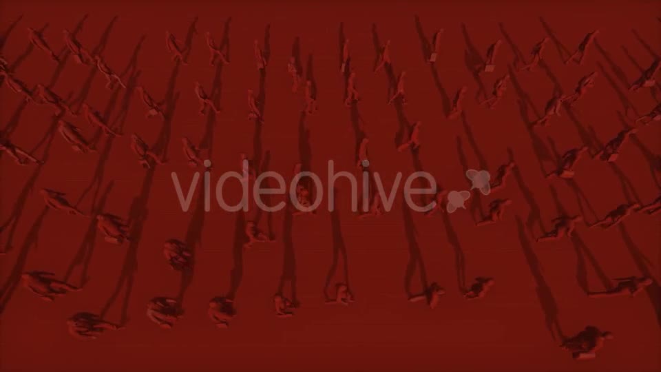 Red Silhouettes of People Walking - Download Videohive 19827066