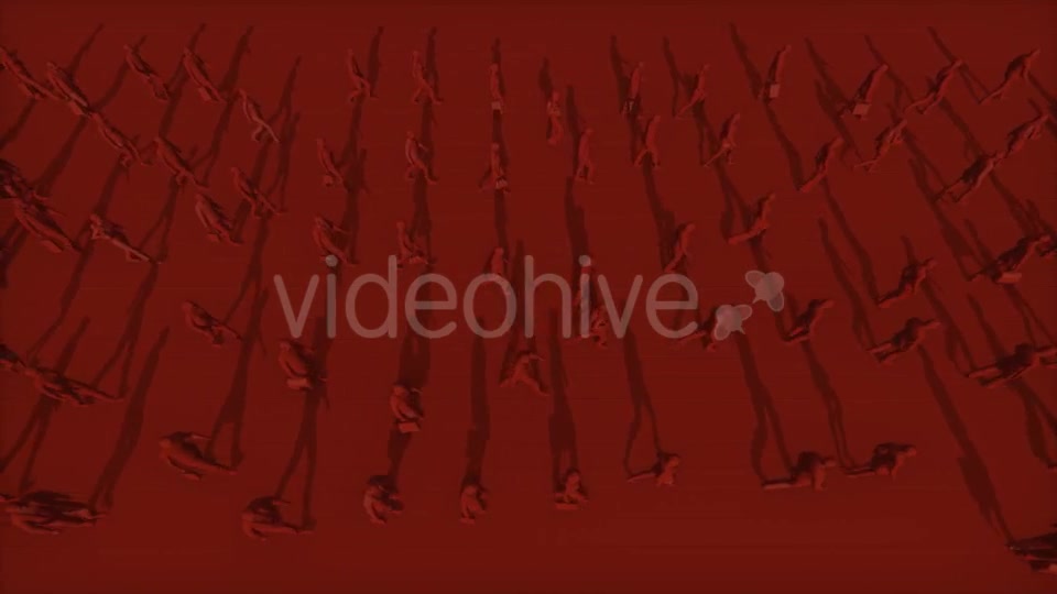 Red Silhouettes of People Walking - Download Videohive 19827066