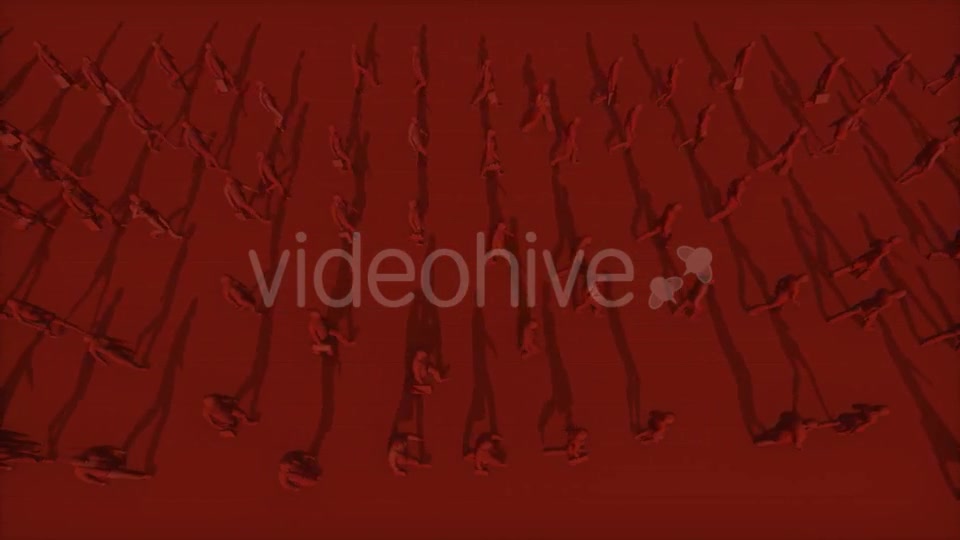 Red Silhouettes of People Walking - Download Videohive 19827066