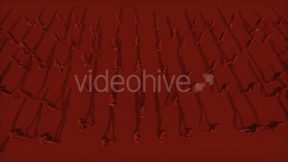 Red Silhouettes of People Walking - Download Videohive 19827066