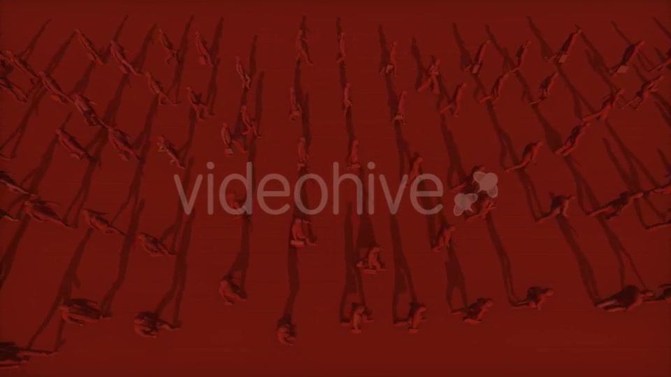 Red Silhouettes of People Walking - Download Videohive 19827066