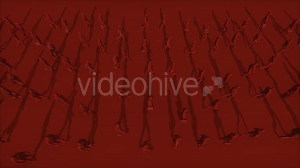 Red Silhouettes of People Walking - Download Videohive 19827066