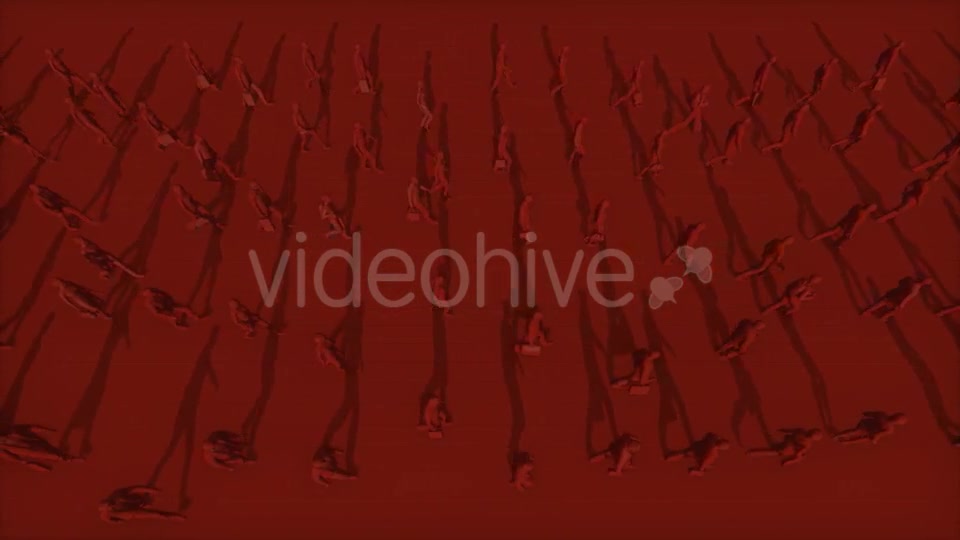 Red Silhouettes of People Walking - Download Videohive 19827066