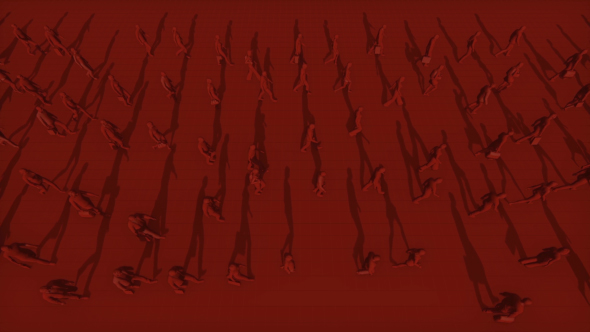 Red Silhouettes of People Walking - Download Videohive 19827066