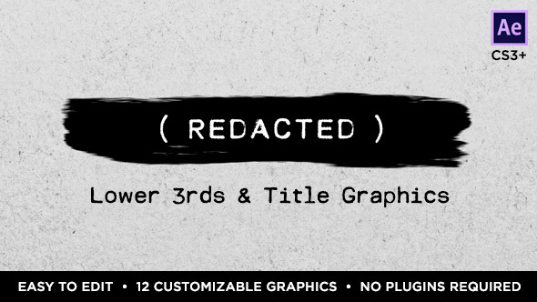 Redacted Titles and Lower Thirds - Download Videohive 15374643