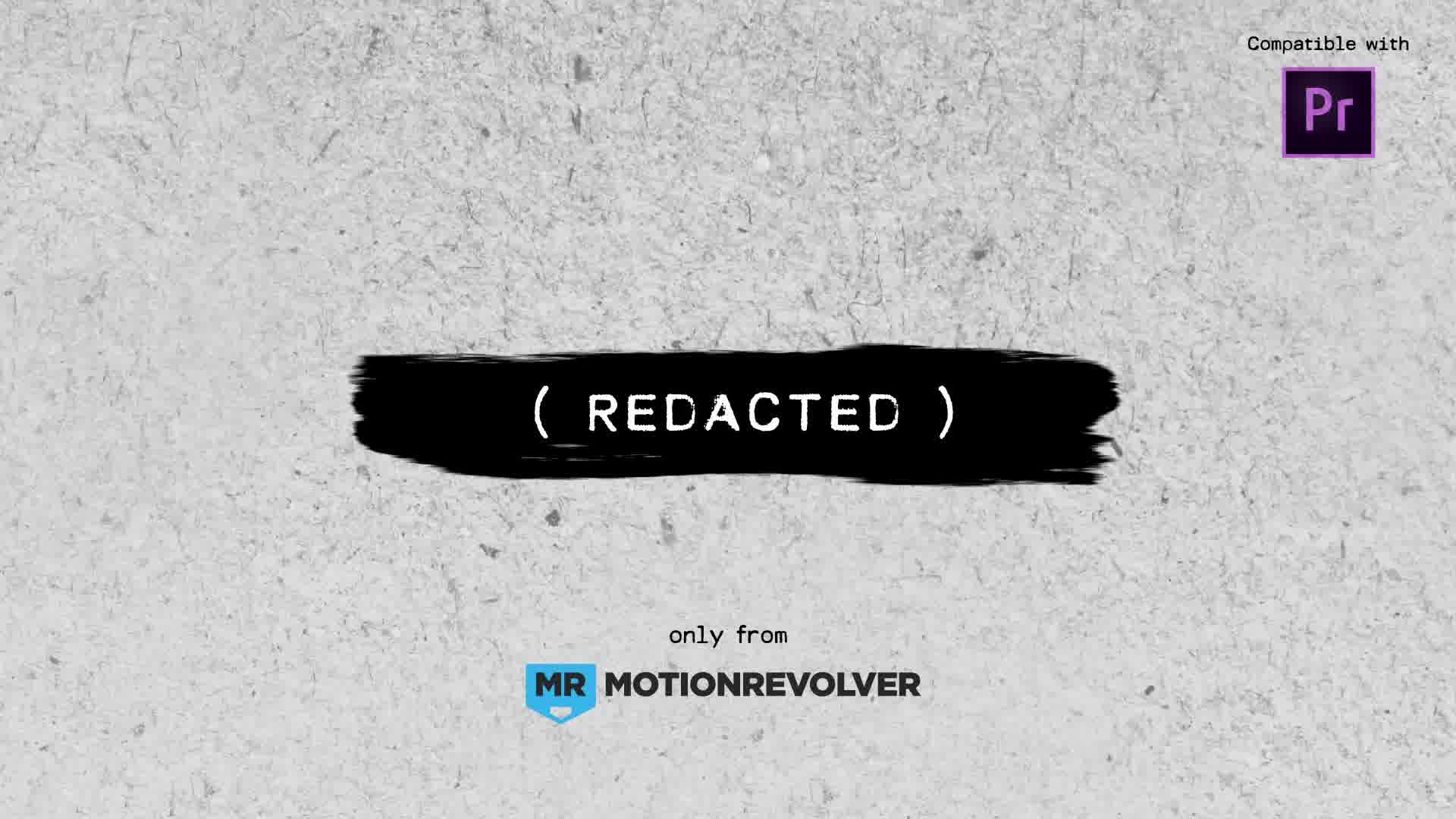 Redacted Titles | MOGRT for Premiere Pro - Download Videohive 21879662