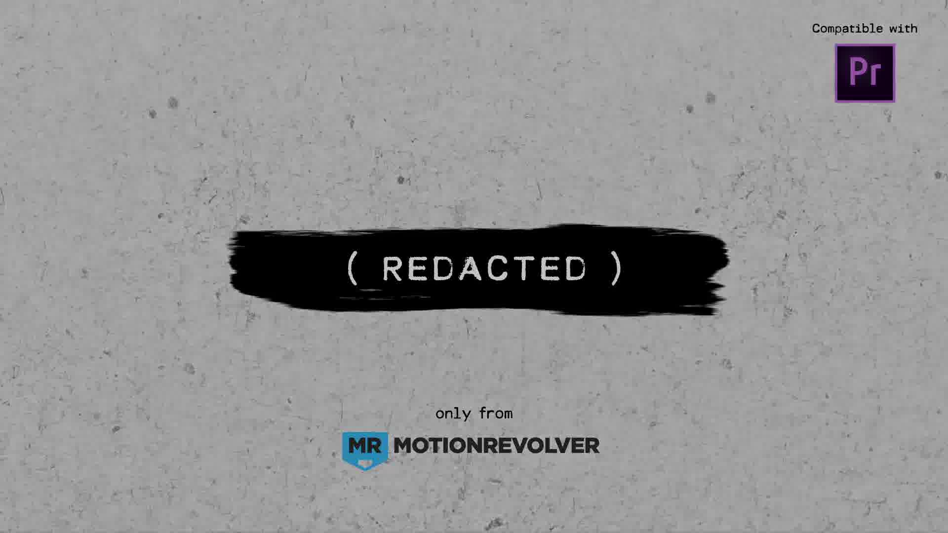 Redacted Titles | MOGRT for Premiere Pro - Download Videohive 21879662