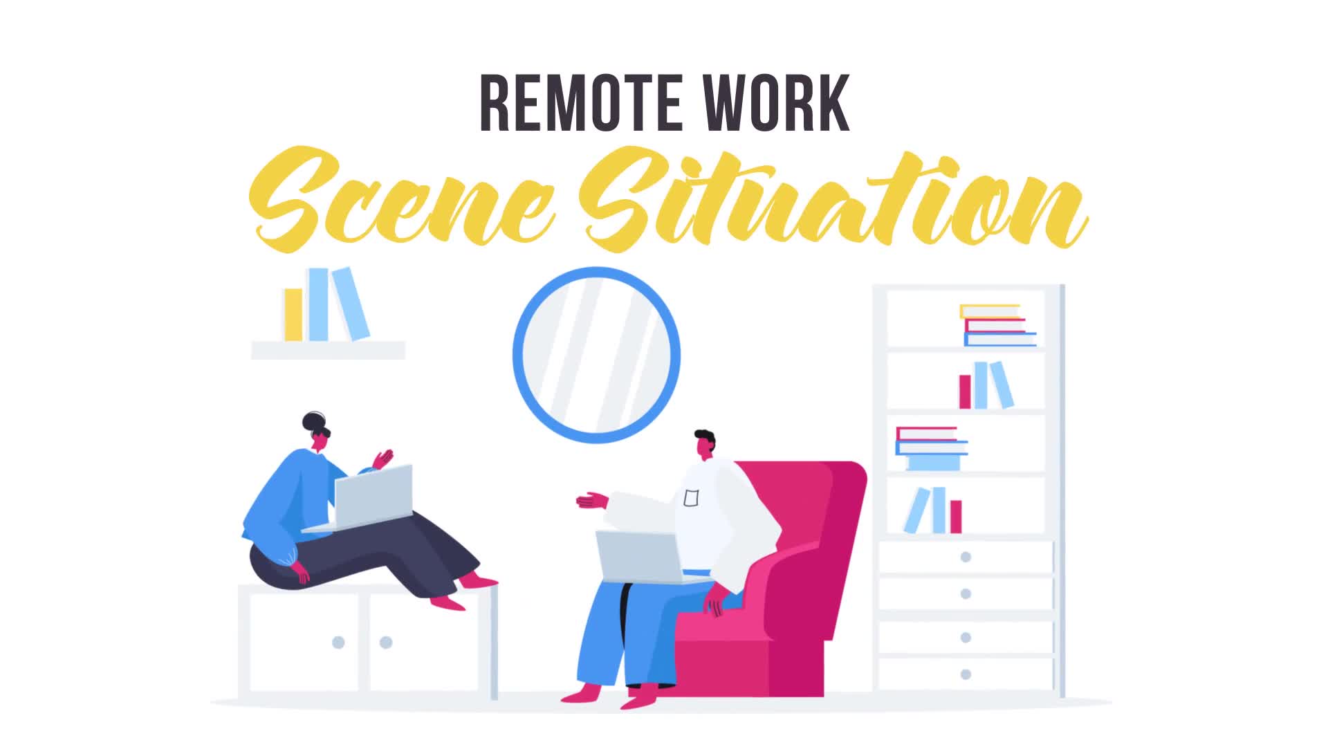 Remote work Scene Situation Videohive 28435615 After Effects Image 1