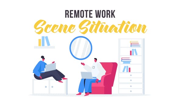 Remote work Scene Situation - 28435615 Download Videohive
