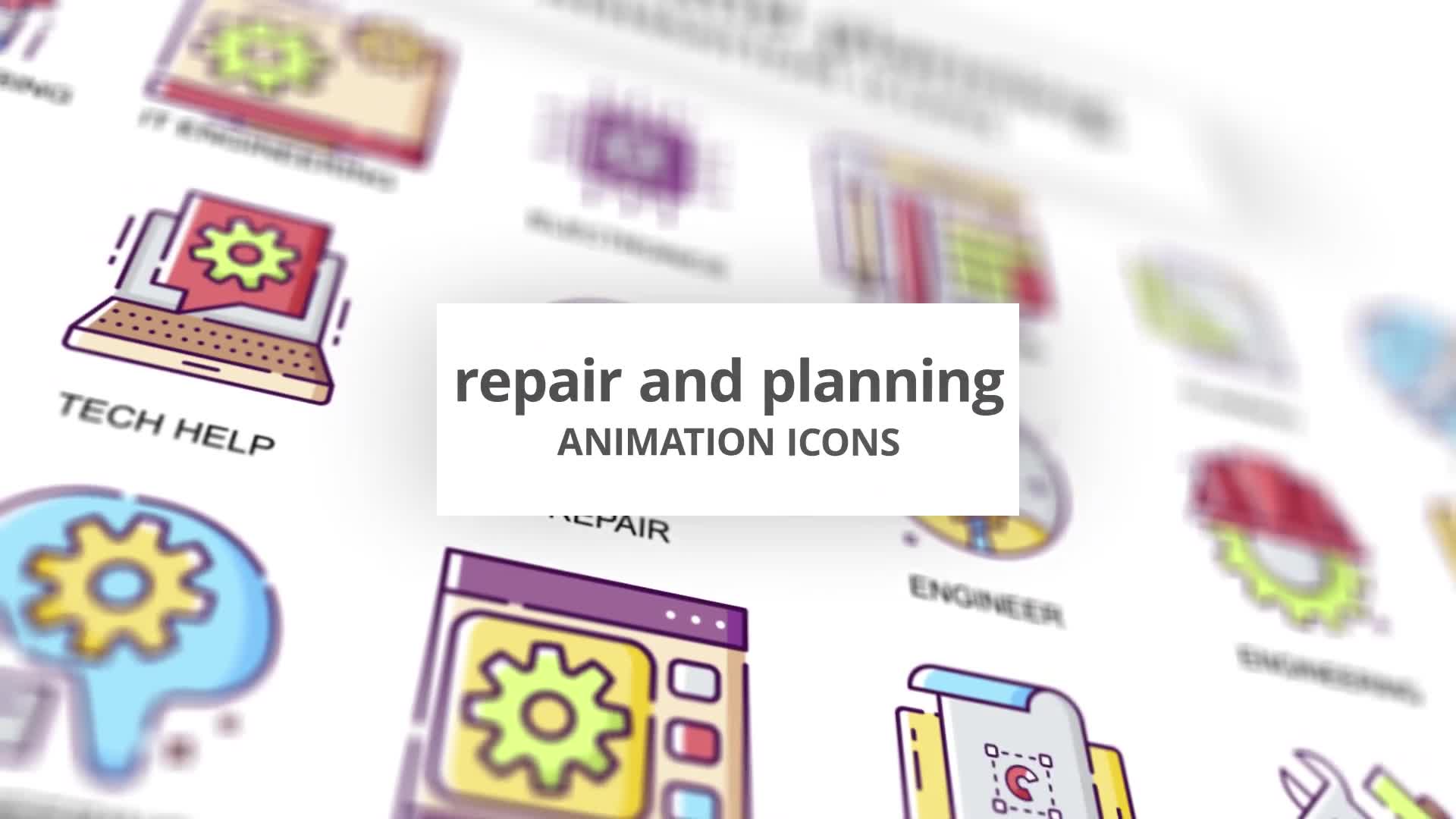 Repair & Planning Animation Icons Videohive 30885411 After Effects Image 1
