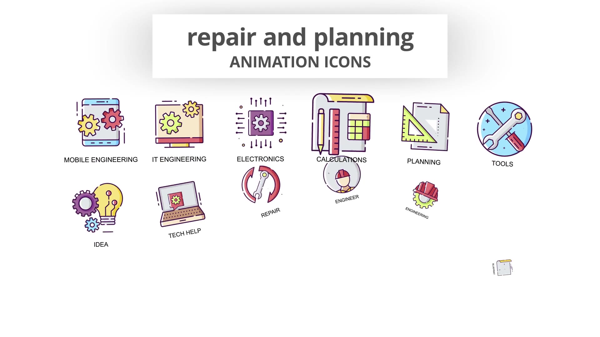 Repair & Planning Animation Icons Videohive 30885411 After Effects Image 4