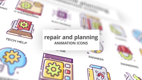 Repair & Planning Animation Icons - 30885411 Videohive Download