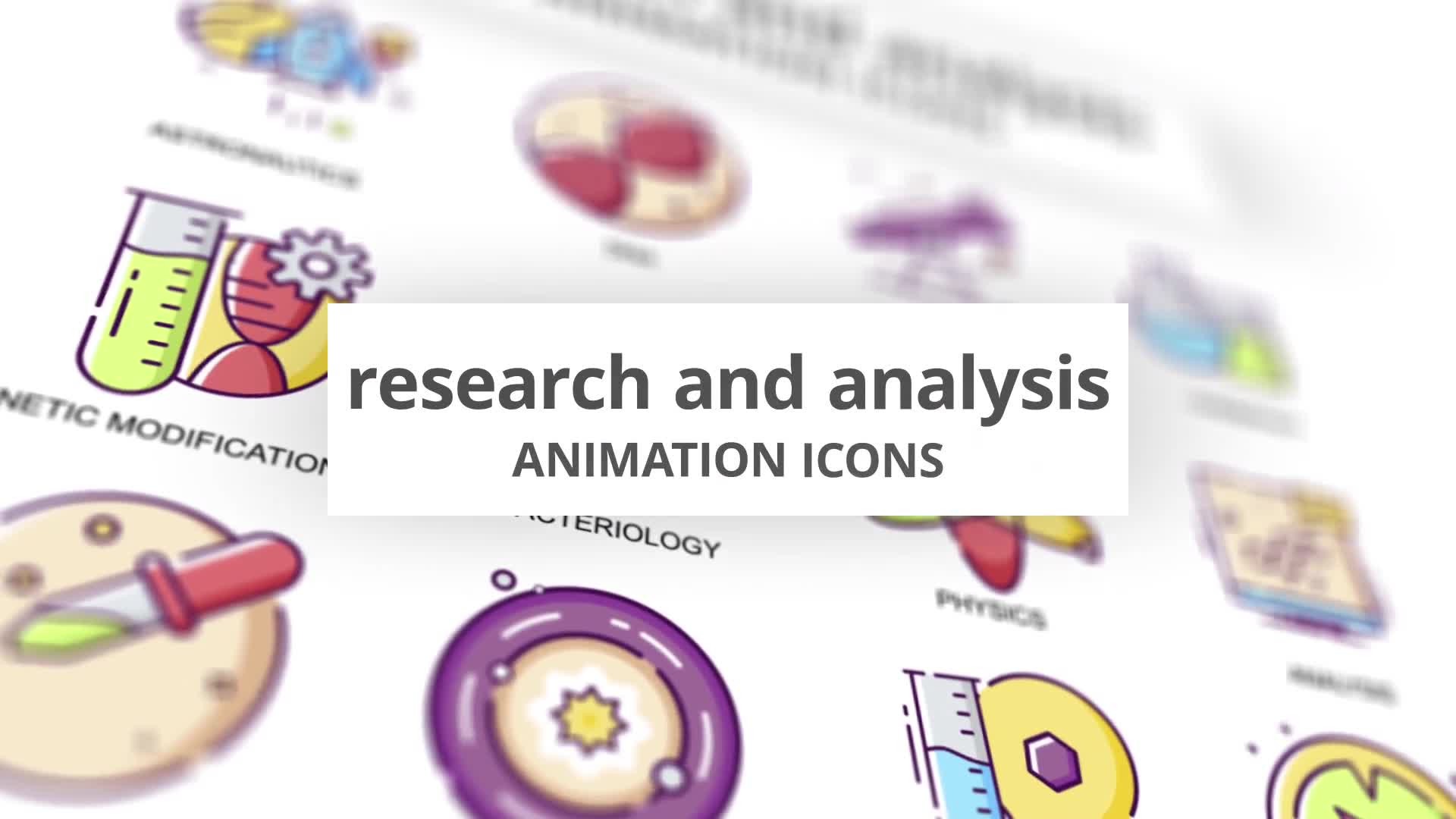 Research & Analysis Animation Icons Videohive 30885420 After Effects Image 1