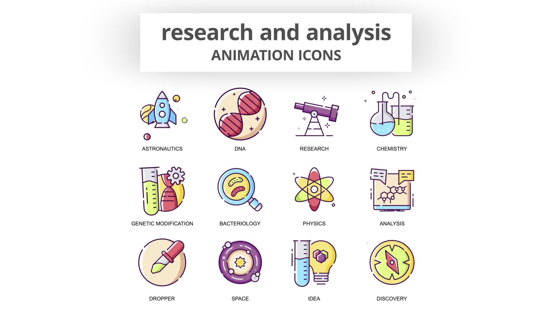Research & Analysis Animation Icons Videohive 30885420 After Effects Image 10