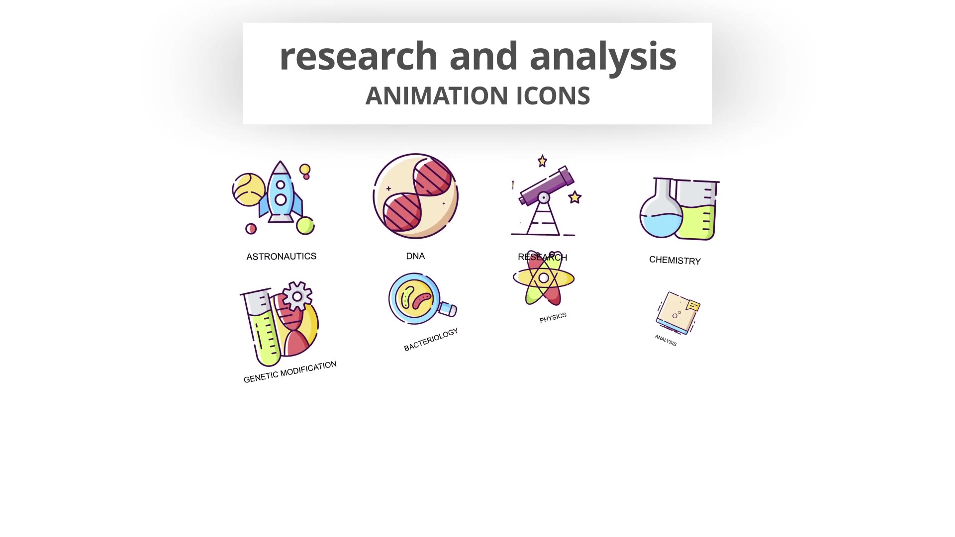 Research & Analysis Animation Icons Videohive 30885420 After Effects Image 4