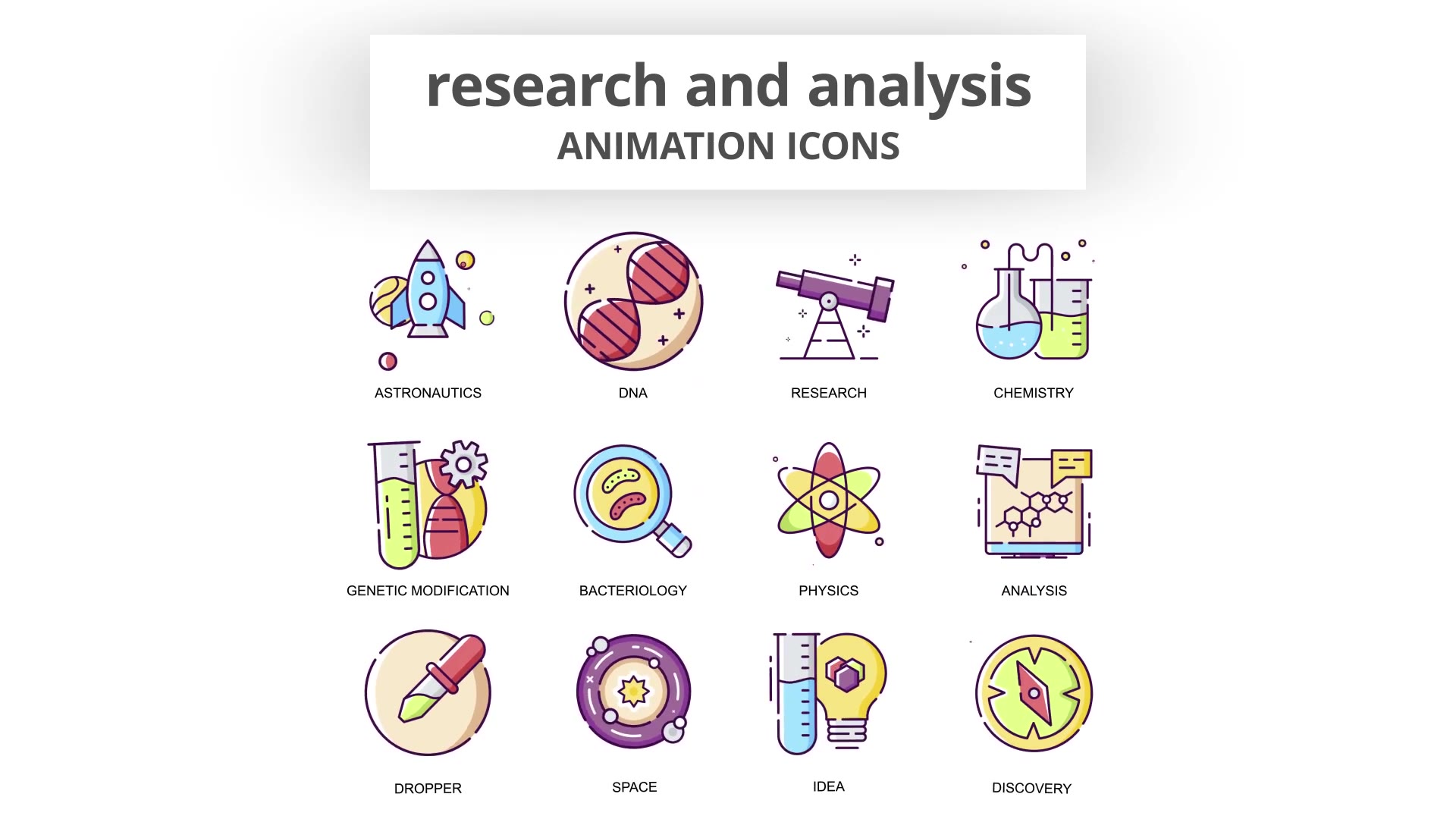 Research & Analysis Animation Icons Videohive 30885420 After Effects Image 5