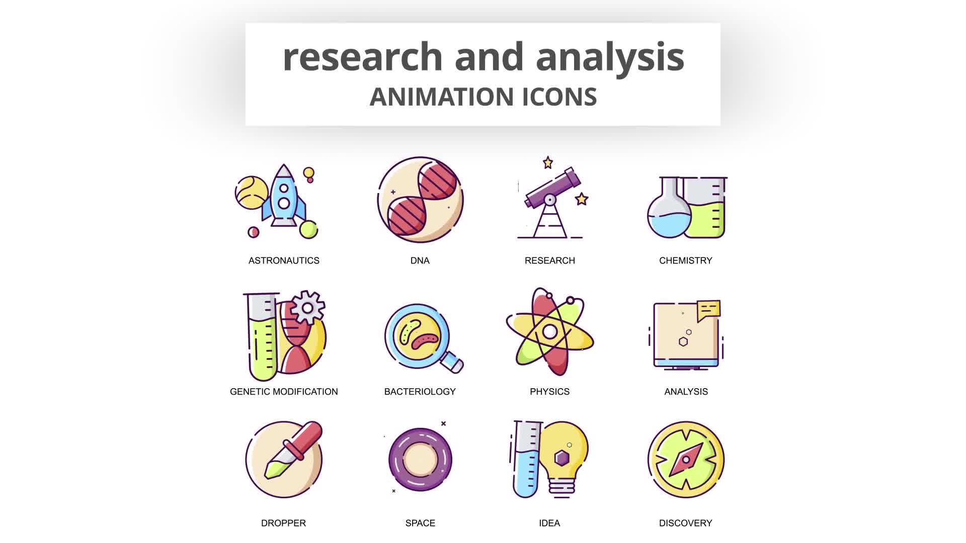 Research & Analysis Animation Icons Videohive 30885420 After Effects Image 9