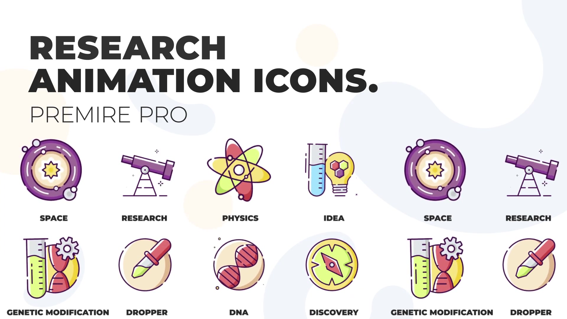 Research & Analysis MOGRT Icons Videohive 36927590 Premiere Pro Image 3