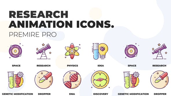 Research & Analysis MOGRT Icons - Videohive 36927590 Download