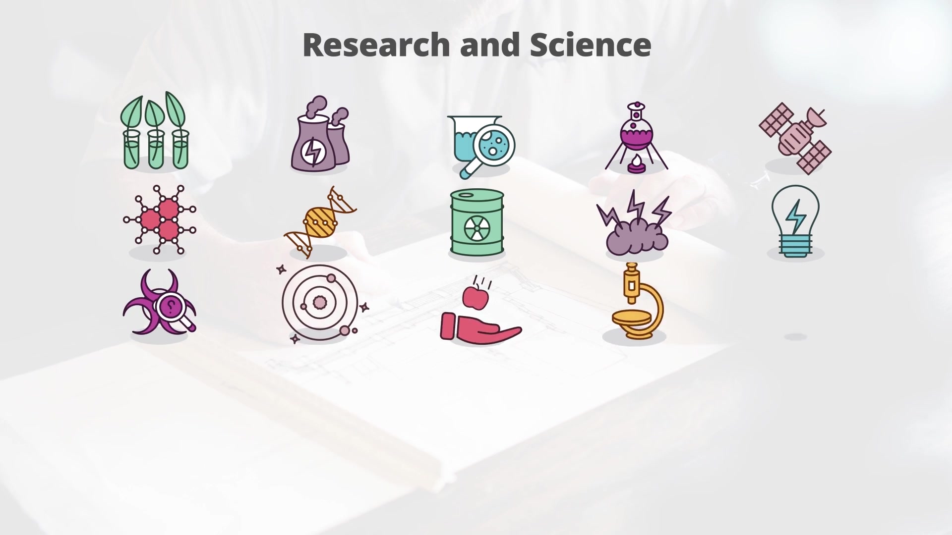 Research And Science Flat Animation Icons (MOGRT) Videohive 23659579 Premiere Pro Image 6