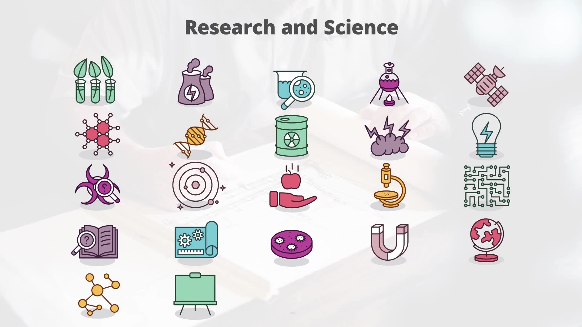 Research And Science Flat Animation Icons (MOGRT) Videohive 23659579 Premiere Pro Image 8