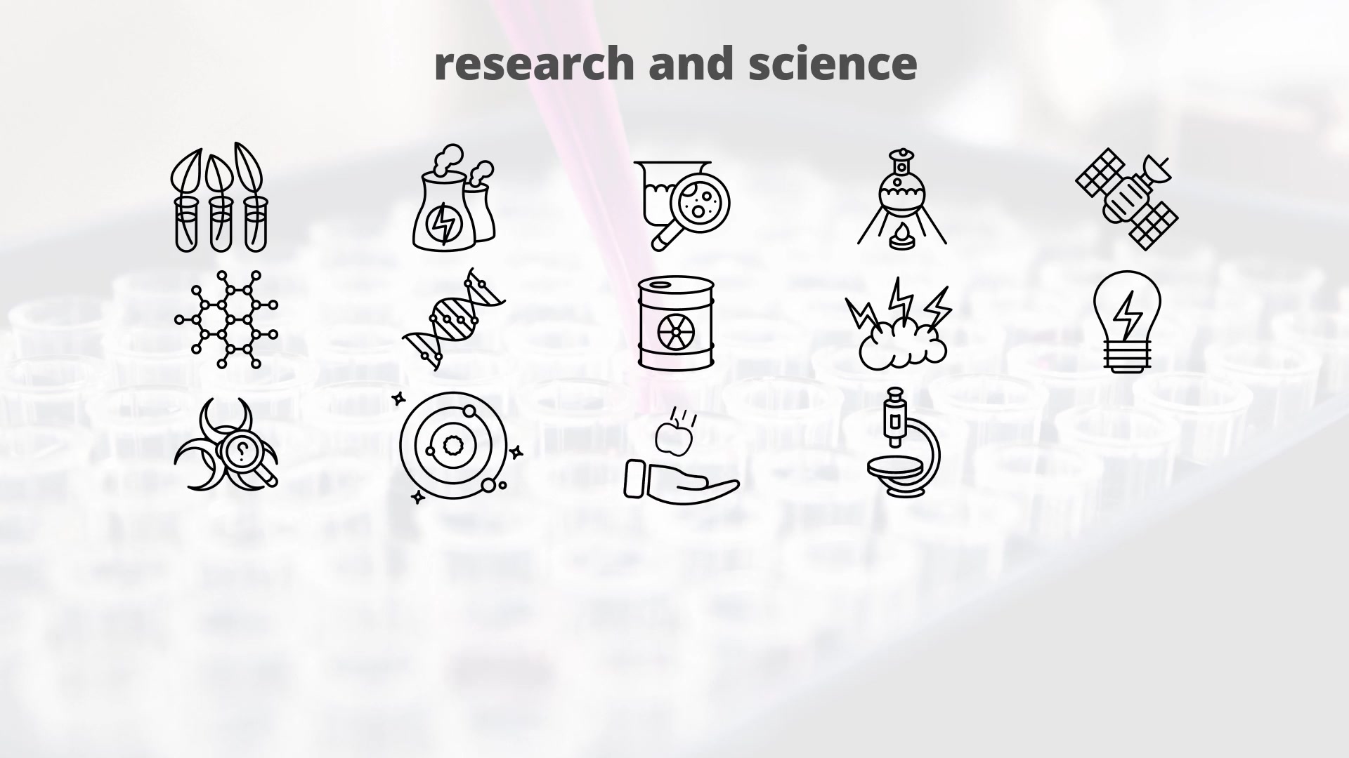 Research & Science – Thin Line Icons Videohive 23595714 After Effects Image 6