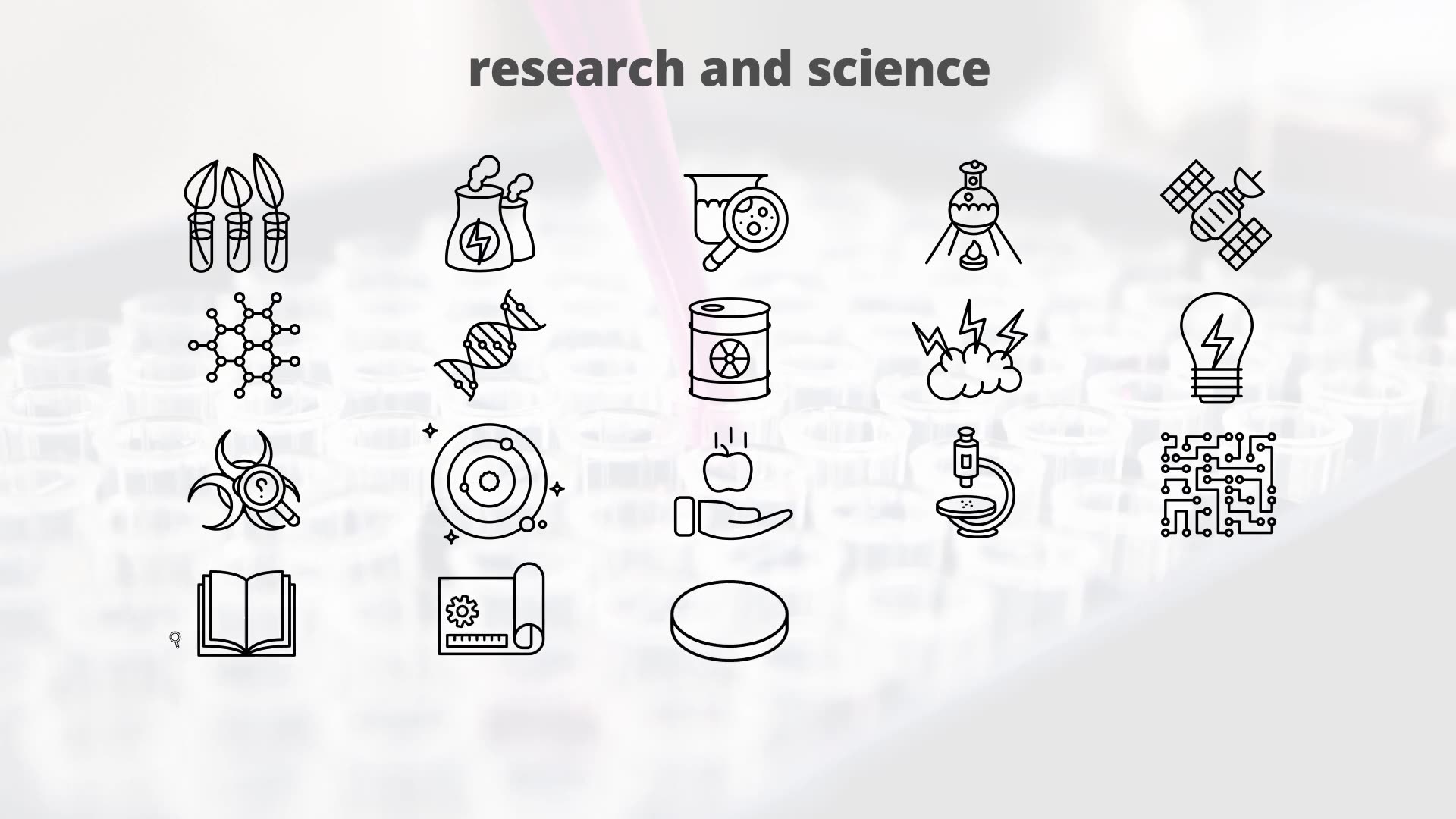 Research & Science – Thin Line Icons Videohive 23595714 After Effects Image 7