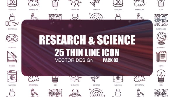 Research & Science – Thin Line Icons - Download 23595714 Videohive