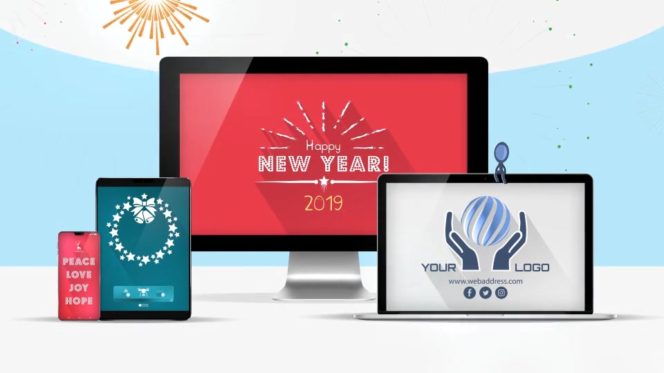 Responsive Holiday & New Year Greetings! Videohive 22835949 After Effects Image 9