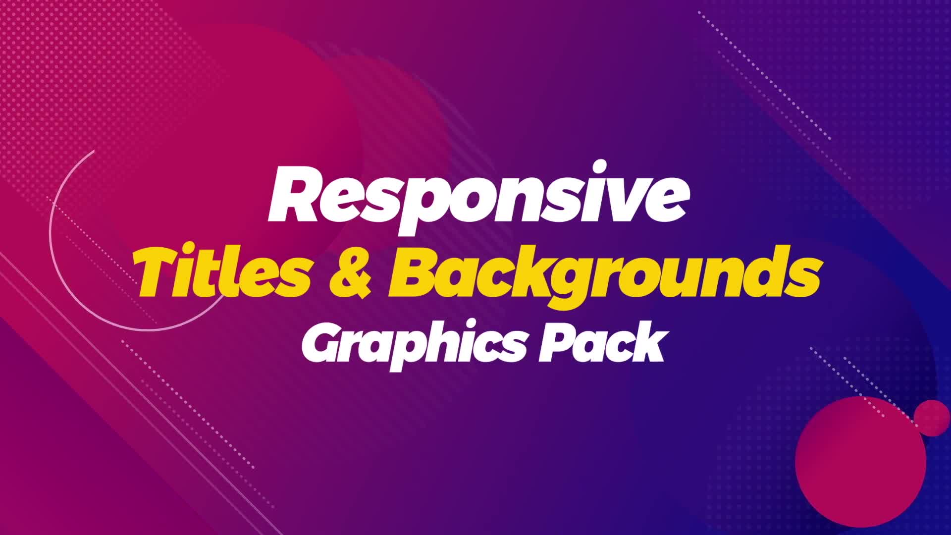Responsive Titles and Backgrounds Pack Videohive 24709342 Premiere Pro Image 1