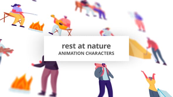 Rest at Nature Character Set - 32842665 Download Videohive