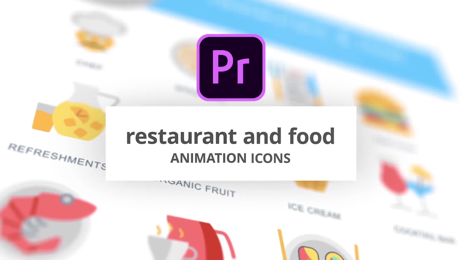Restaurant and Food Animation Icons (MOGRT) Videohive 26755817 Premiere Pro Image 1