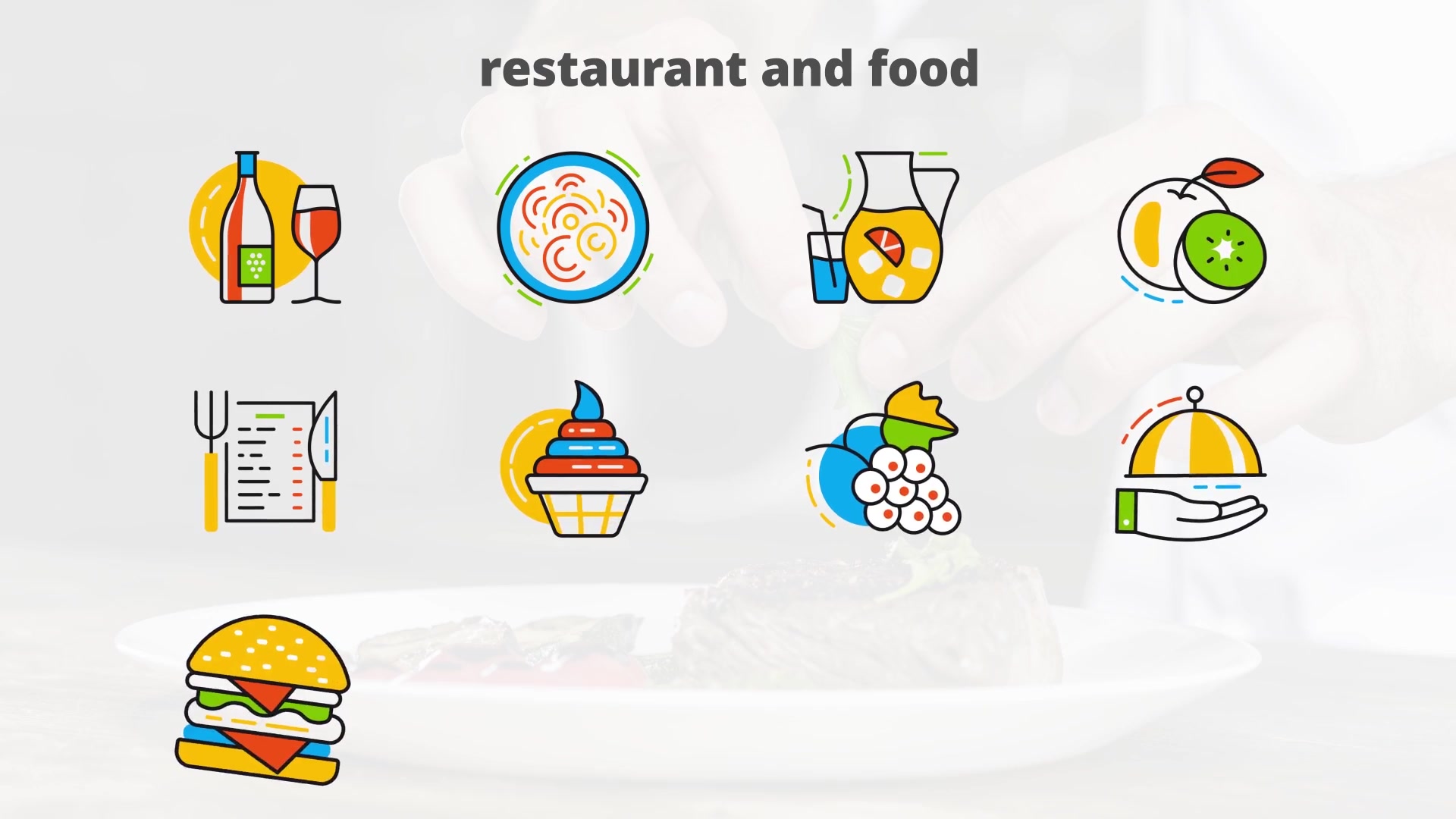 Restaurant And Food Flat Animated Icons Videohive 24429462 After Effects Image 6