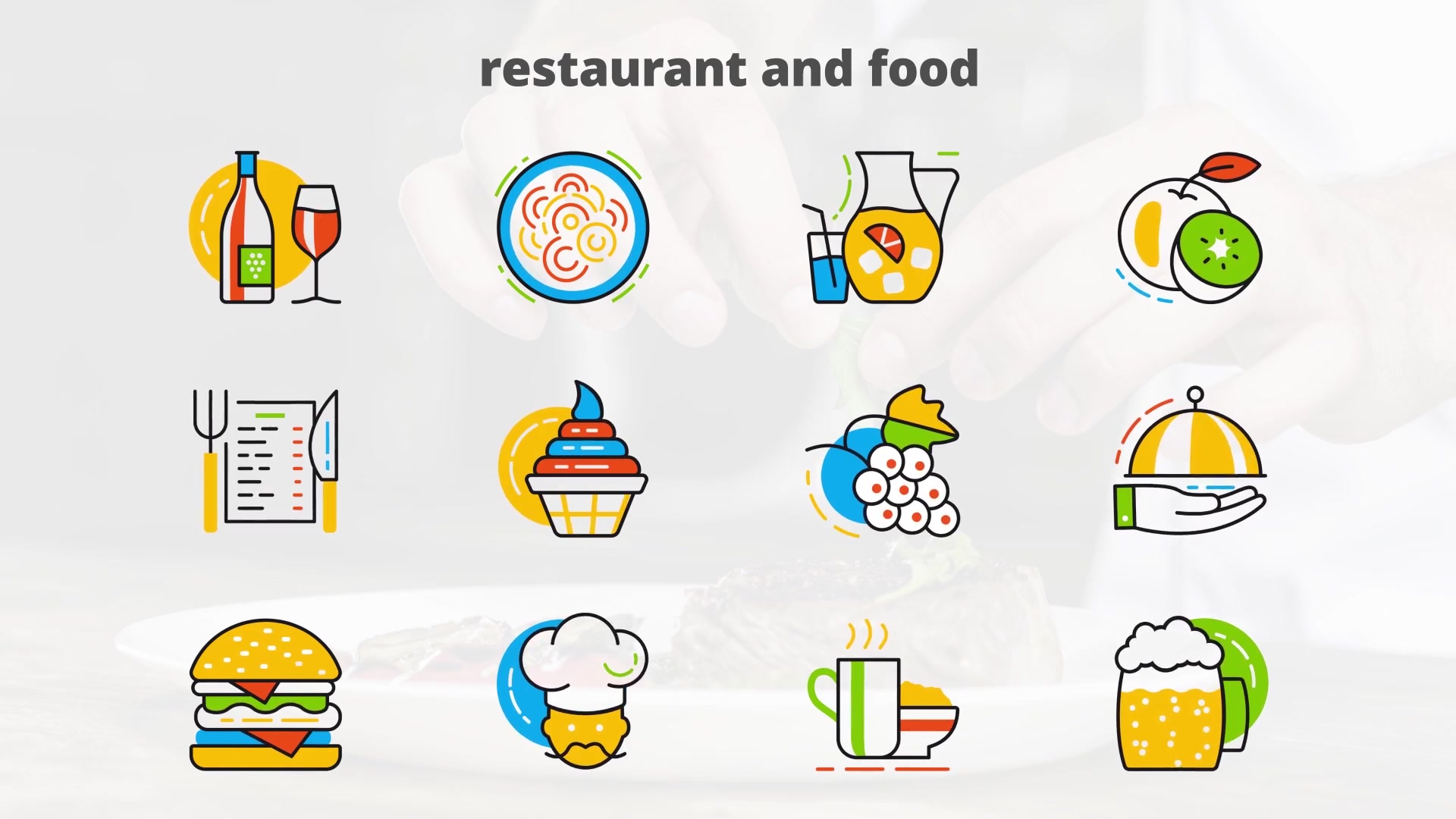 Restaurant And Food Flat Animated Icons Videohive 24429462 After Effects Image 7
