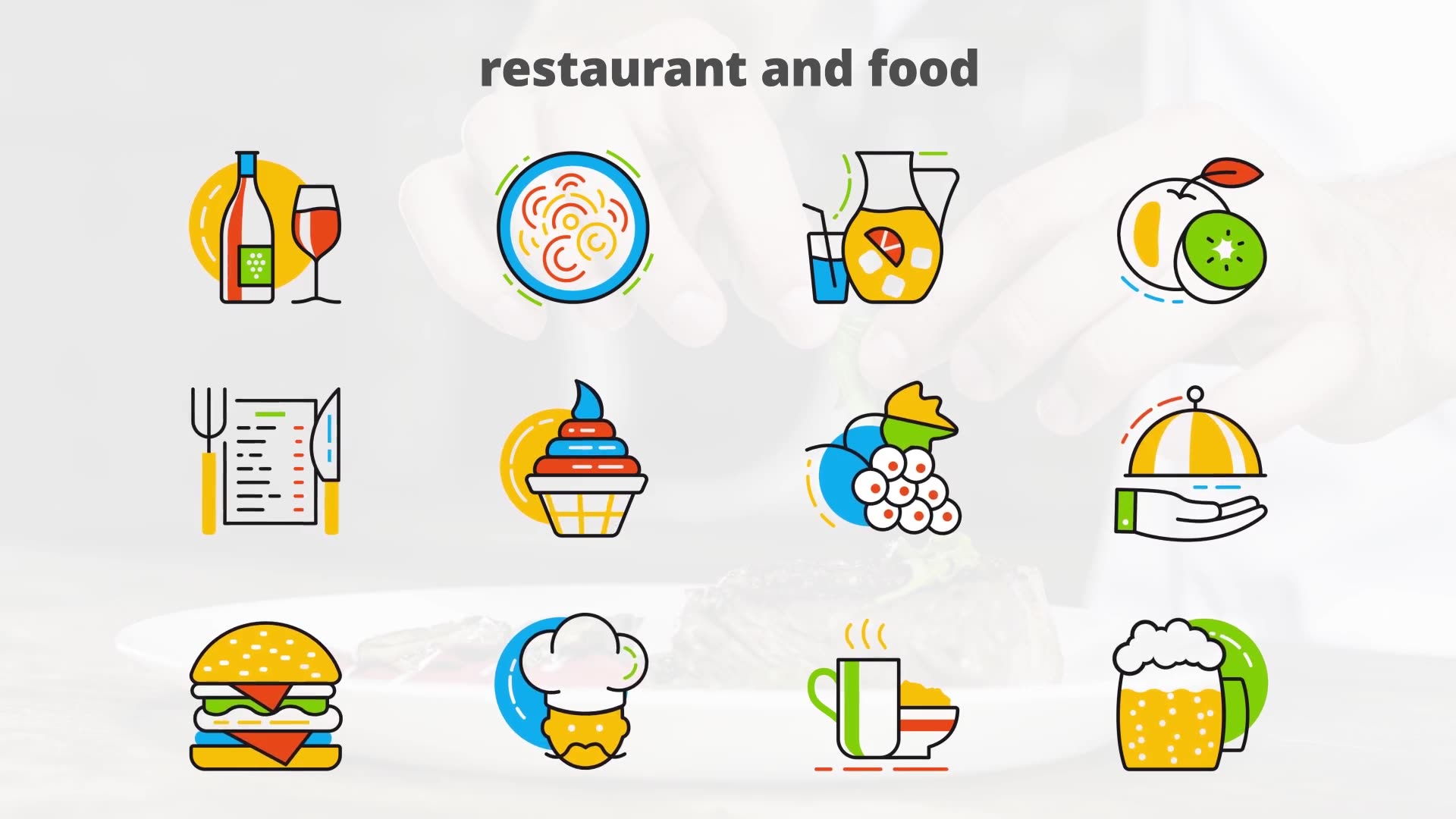 Restaurant And Food Flat Animated Icons Videohive 24429462 After Effects Image 8