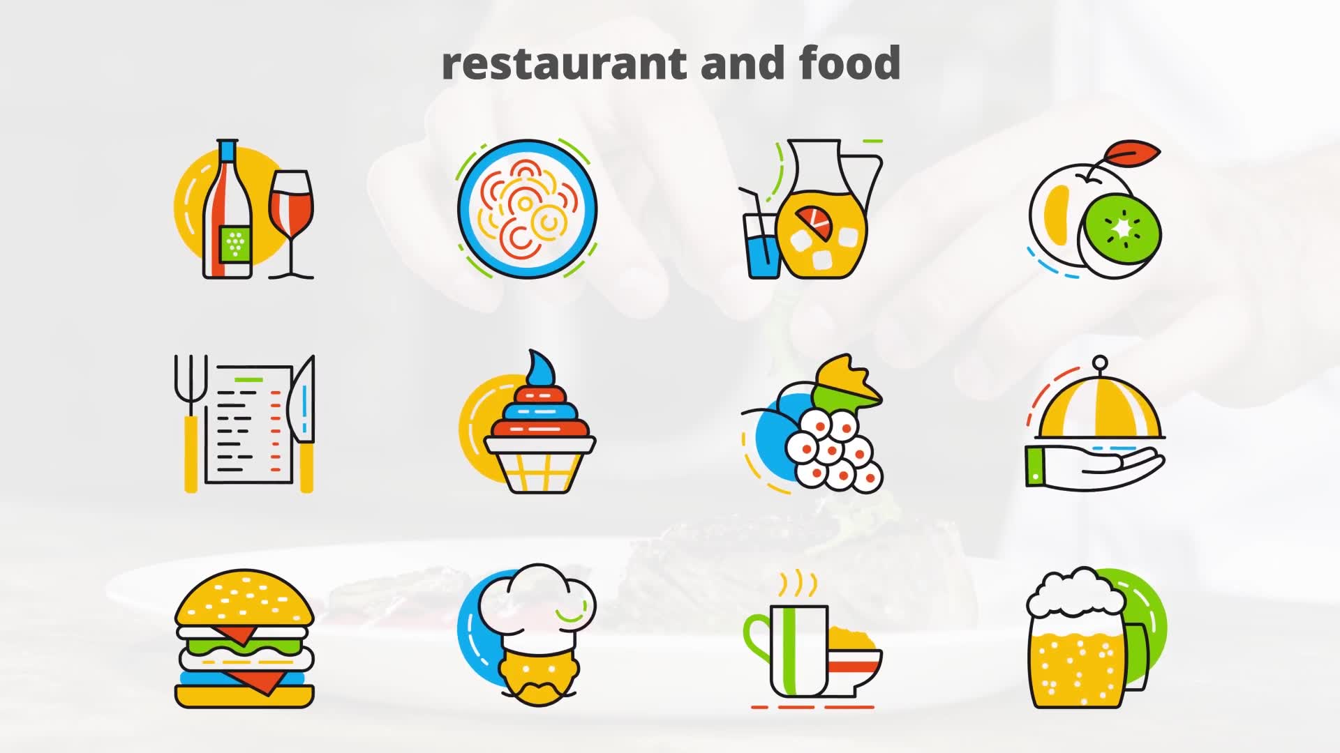 Restaurant And Food Flat Animated Icons Videohive 24429462 After Effects Image 9